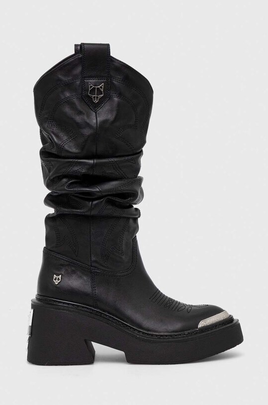 Naked Wolfe ghete de piele Stable Stable.Black negru AW23