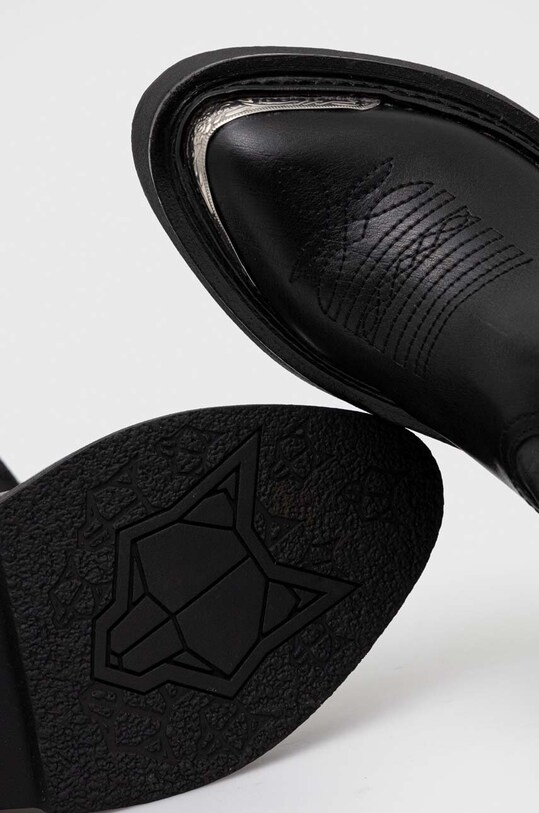 Naked Wolfe ghete de piele Stable Stable.Black negru