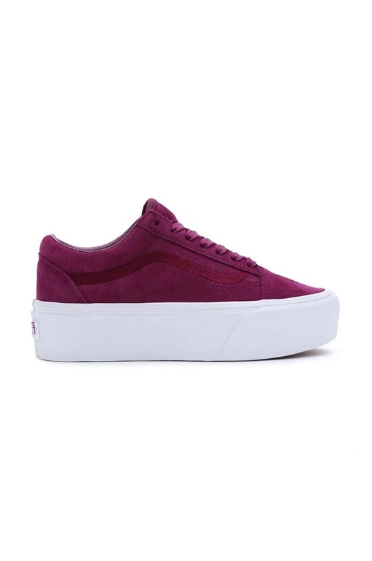 Vans tenisówki zamszowe Old Skool Stackform platforma fioletowy VN0009PZDRV1