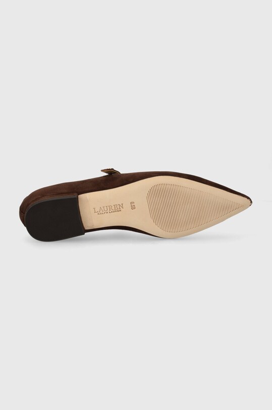 Lauren Ralph Lauren baleriny zamszowe Londyn MJ 802922171001.CHESTNUT brązowy