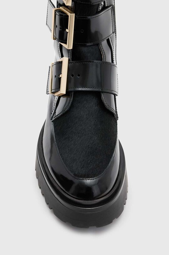 AllSaints stivaletti alla caviglia in pelle Lynx Pony Boot nero WF546Z