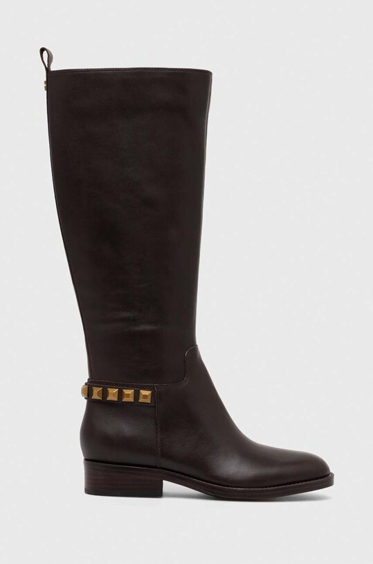 Kožené čižmy Guess BOSSY usňová koža hnedá FL8BYO.LEA11.BROWN