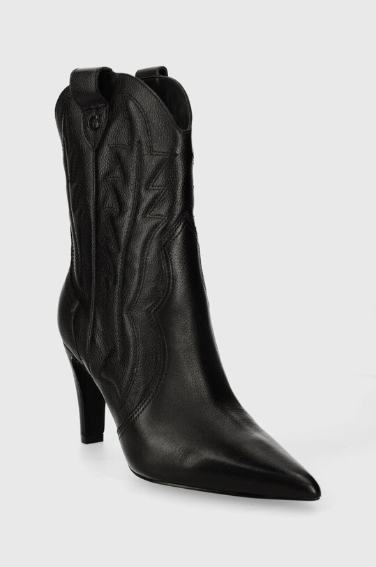 Guess bőr cowboy csizma CALLE FL8CZA.LEA10.BLACK fekete AW23