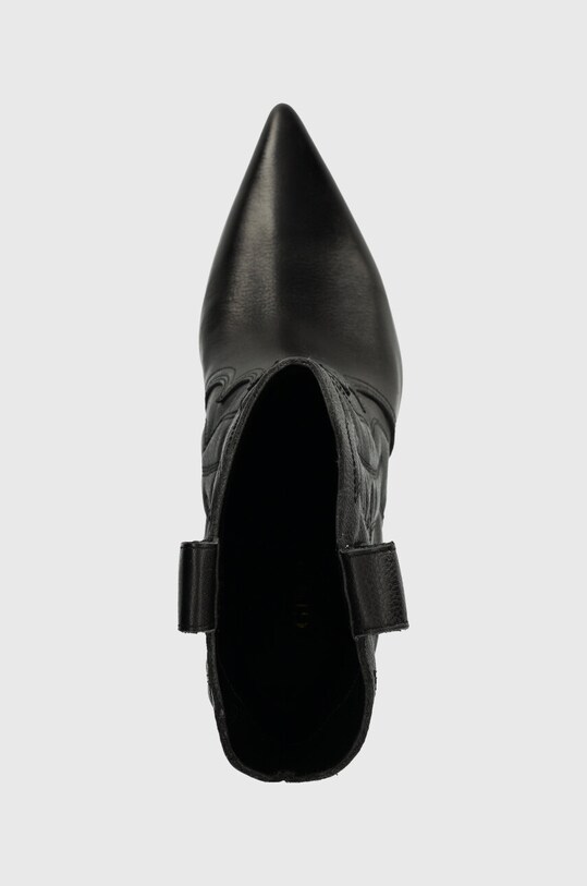 Guess bőr cowboy csizma CALLE fekete FL8CZA.LEA10.BLACK