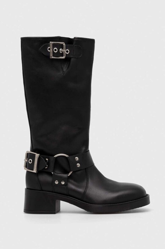 Шкіряні чоботи Steve Madden Beau без утеплення чорний SM11003069.017