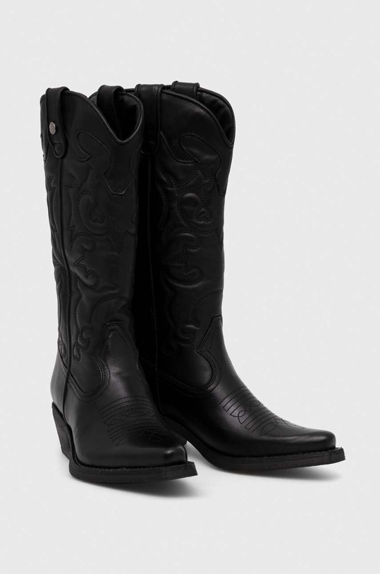 Steve Madden cizme de piele Wishley SM11003071.017 negru AW23
