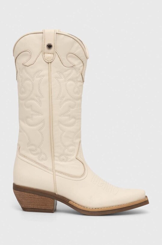 Steve Madden cizme de piele Wishley pana la 5 cm bej SM11003071.287