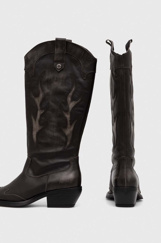 Obuća Kožne kaubojske čizme Steve Madden Wenda SM11003097.DGL siva