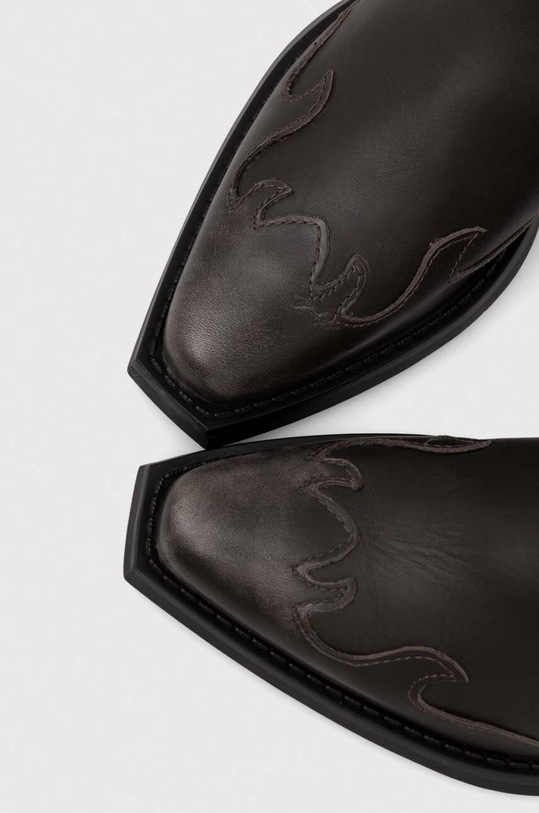 Kožne kaubojske čizme Steve Madden Wenda siva SM11003097.DGL