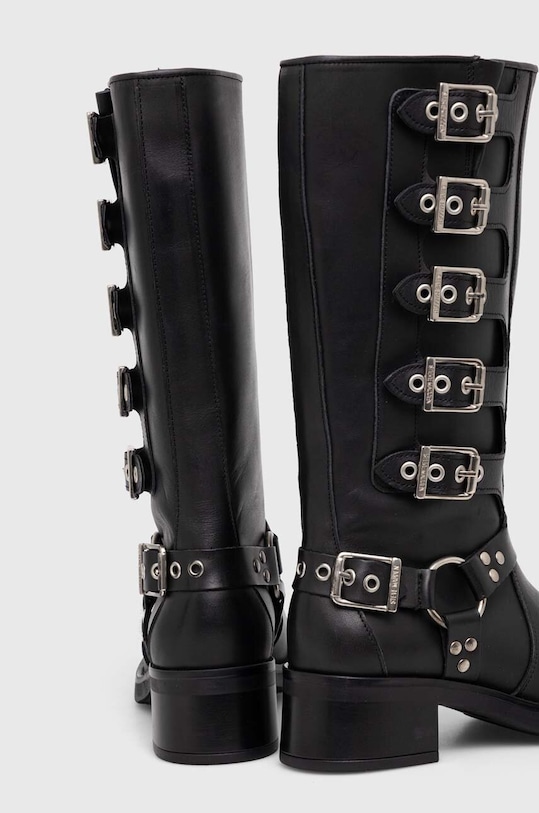 Παπούτσια Δερμάτινες μπότες Steve Madden Battle SM19000101.017 μαύρο