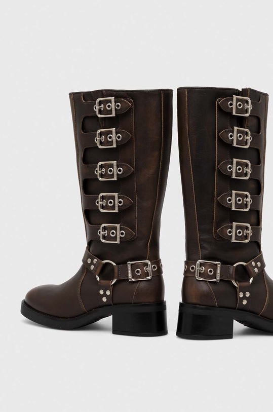 Încălțăminte Steve Madden ghete de piele Battle SM19000101.207 maro