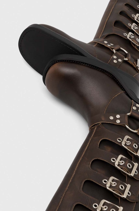 Steve Madden kozaki skórzane Battle brązowy SM19000101.207