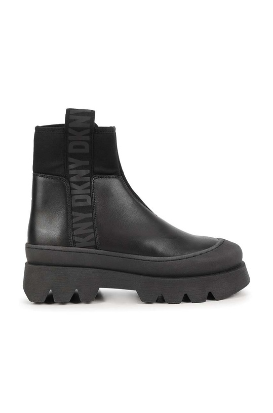 Dkny botki skórzane dziecięce D39116.30.35 czarny AW23