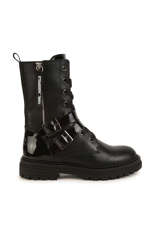 Karl Lagerfeld botki skórzane dziecięce Z19112.36.39 czarny AW23