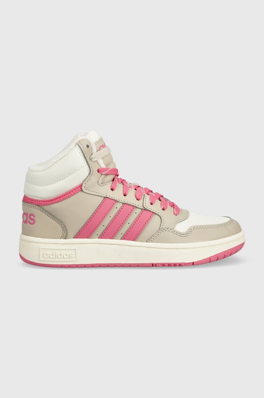 Кроссовки adidas Originals HOOPS MID 3.0 K имитация натуральной кожи белый IF7739