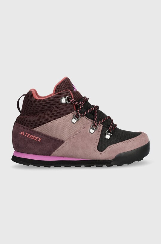 Παιδικά παπούτσια adidas TERREX TERREX SNOWPITCH K δέρμα σαμουά ροζ IF7506