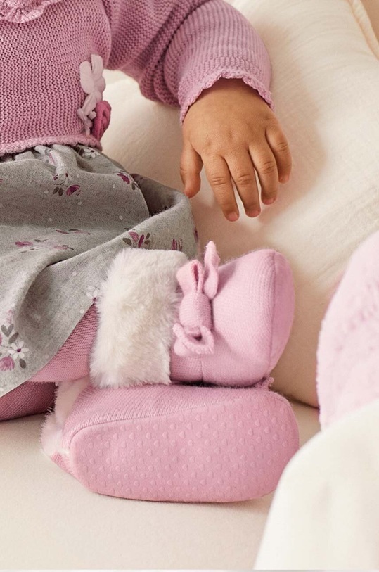 Cipelice za bebe Mayoral Newborn tekstil ljubičasta 9686.2B.Newborn.9BYX