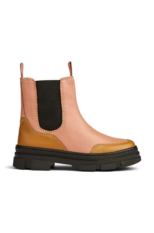 Liewood cizme chelsea din piele pentru copii LW17309 portocaliu AW23