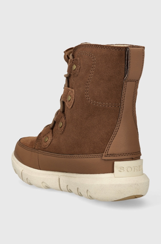 Dziewczynka Sorel buty zimowe skórzane dziecięce YOUTH SOREL EXPLORER 2020621 brązowy