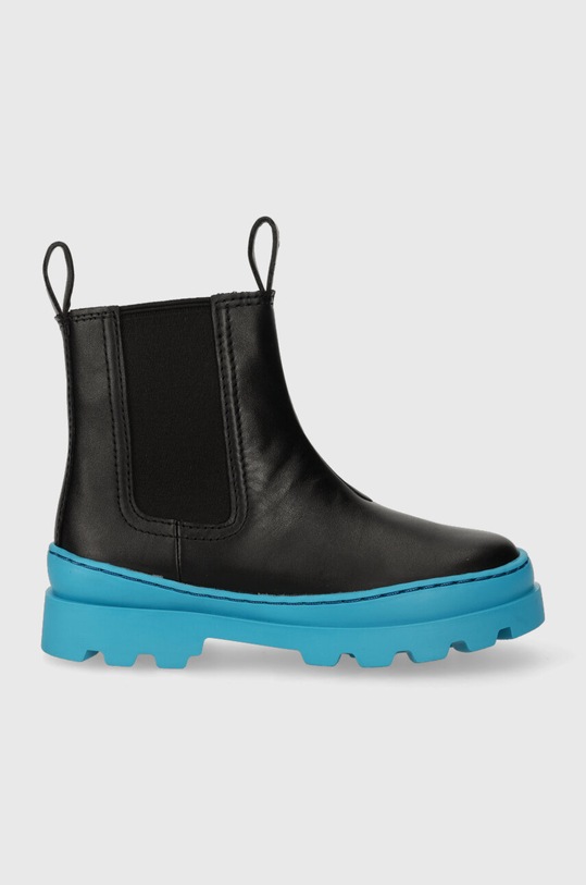 Camper cizme chelsea din piele pentru copii Brutus Kids neizolat negru K900320.27