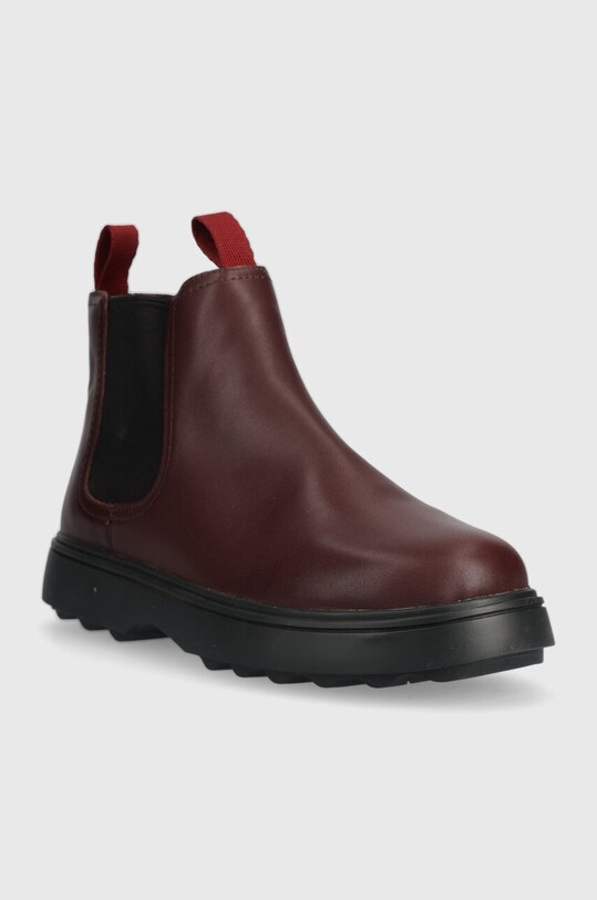 Camper sztyblety skórzane dziecięce Norte Kids K900149.28.34 bordowy AW23