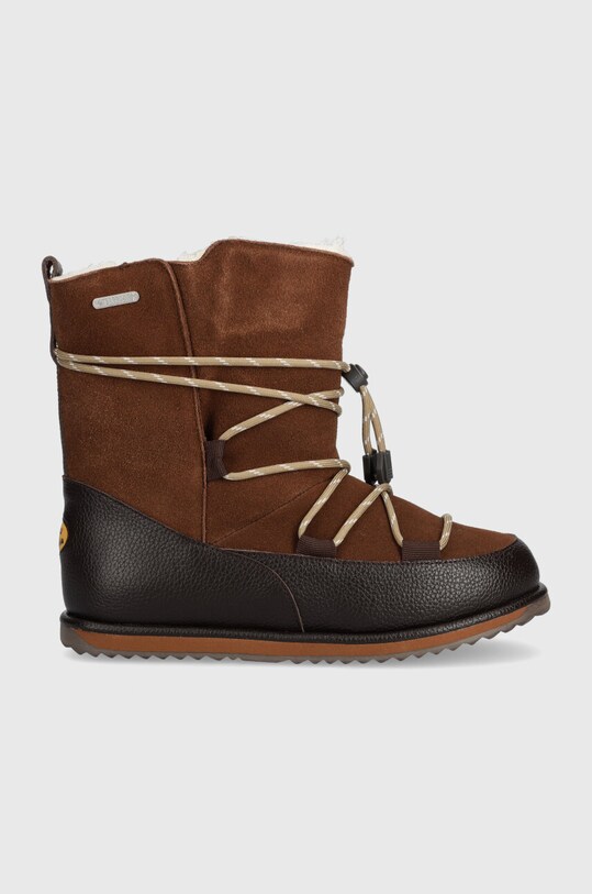 Detské kožené snehule Emu Australia Blackburn Teens usňová koža hnedá T12603.Blackburn.Teens