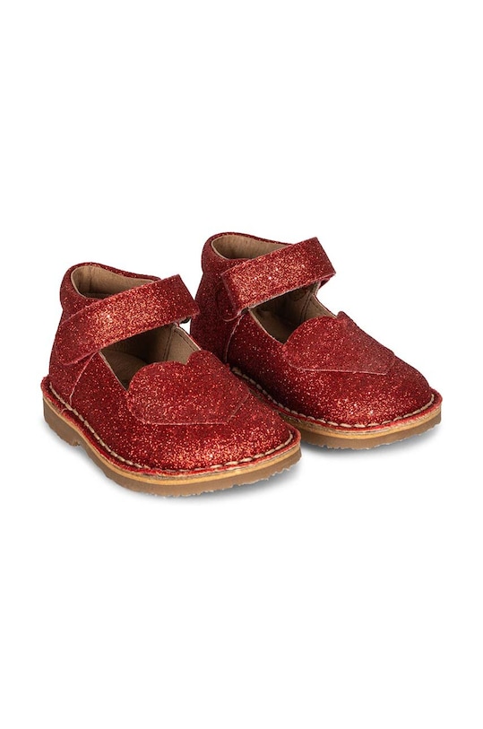 Konges Sløjd baleriny dziecięce syntetyczny czerwony KS6442