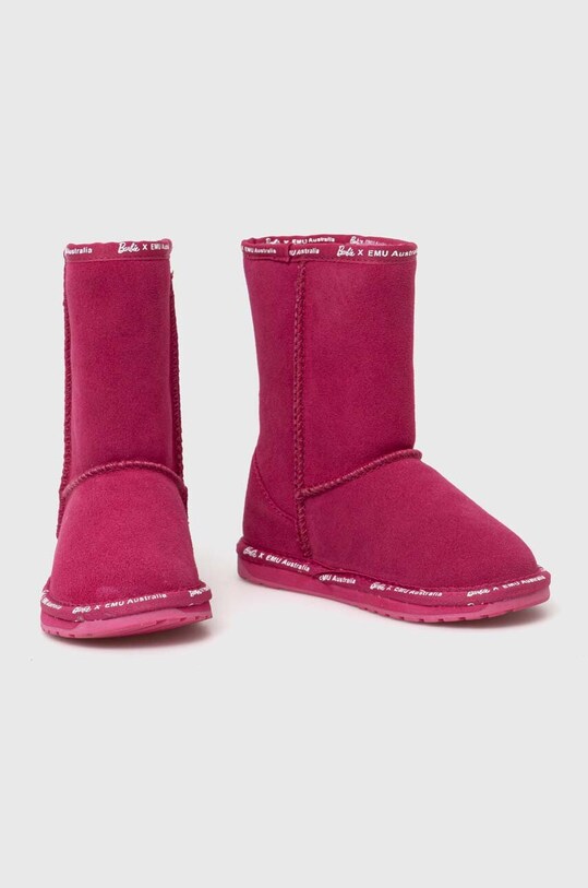 Детские замшевые сапоги Emu Australia Barbie? Wallaby Lo K12903.Barbie.Wallaby. розовый AW23