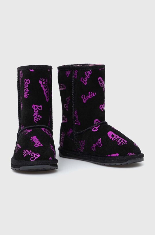 Дитячі замшеві чоботи Emu Australia Barbie? Wallaby Print Lo K12904.Barbie.Wallaby. чорний AW23