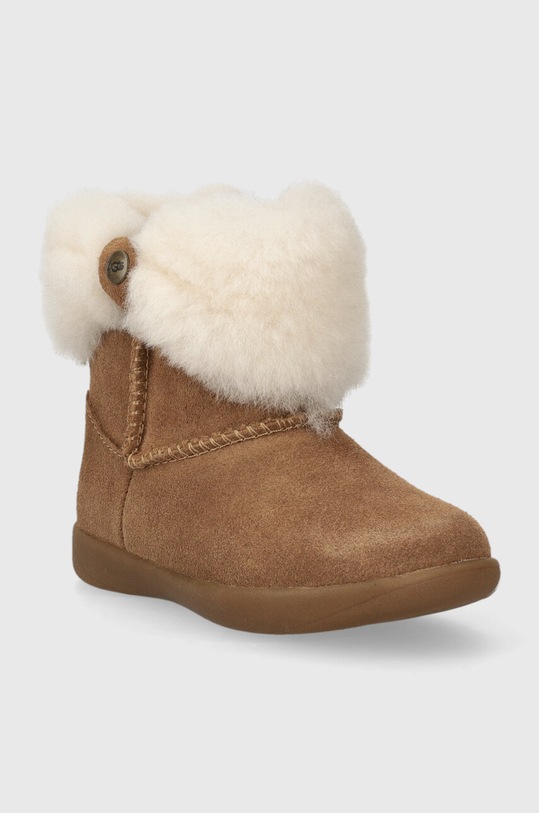 UGG śniegowce zamszowe dziecięce T RAMONA 1095571T beżowy AW23