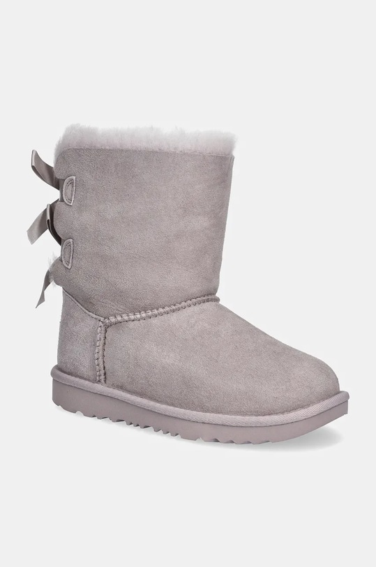 Μπότες σουέτ για παιδιά UGG K BAILEY BOW II 1017394K γκρί AW24