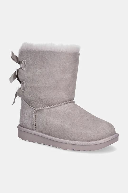 Μπότες σουέτ για παιδιά UGG K BAILEY BOW II 1017394K γκρί AW24