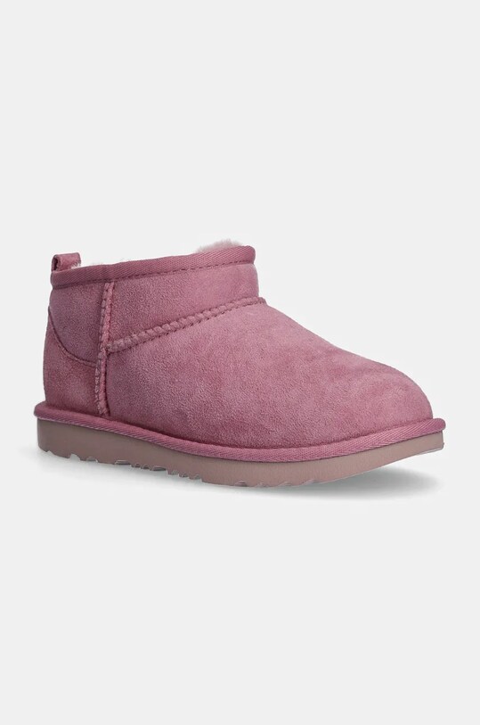 Дитячі замшеві чоботи UGG KIDS CLASSIC ULTRA MINI 1130750K.G рожевий AW24