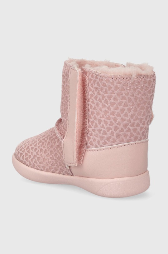 Dziewczynka UGG śniegowce skórzane dziecięce T KEELANEL HEARTS 1143656T różowy