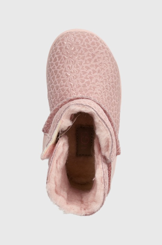 UGG śniegowce skórzane dziecięce T KEELANEL HEARTS różowy 1143656T