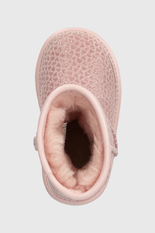 UGG śniegowce skórzane dziecięce T CLASSIC IIEL HEARTS różowy 1143730T