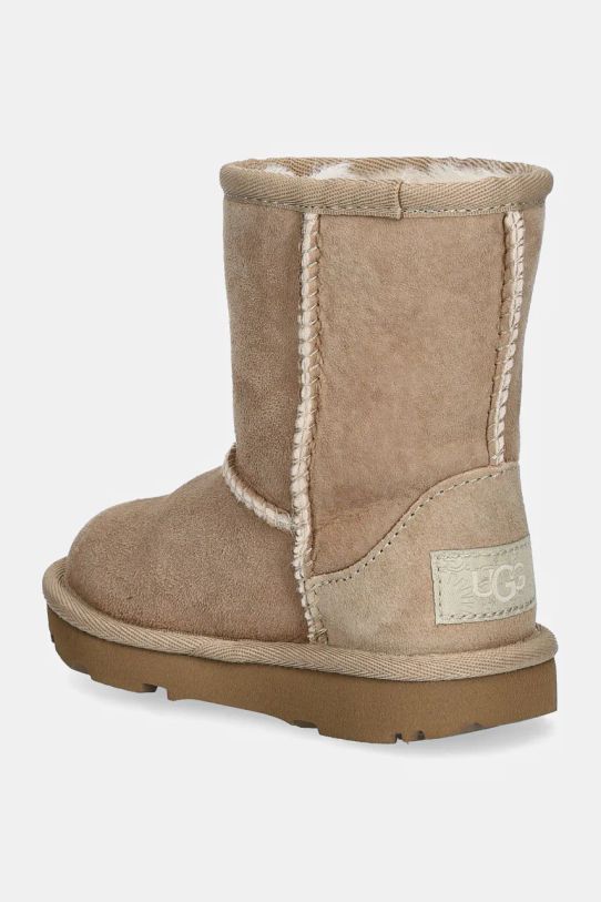 Chłopiec UGG Śniegowce zamszowe dziecięce T CLASSIC II 1017703T beżowy