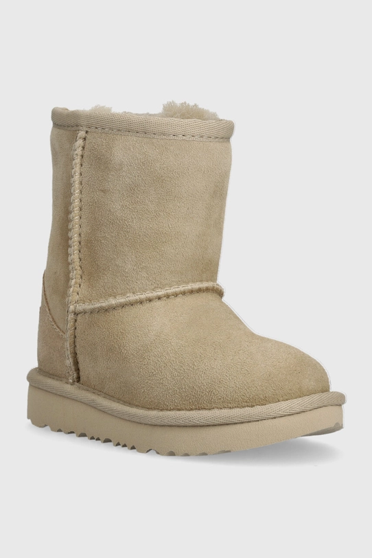 Dječje cipele za snijeg od brušene kože UGG T CLASSIC II 1017703T bež AW24