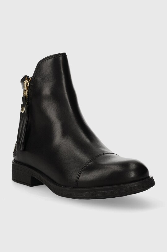 Geox ghete din piele pentru copii J5449C.00043 negru AW23