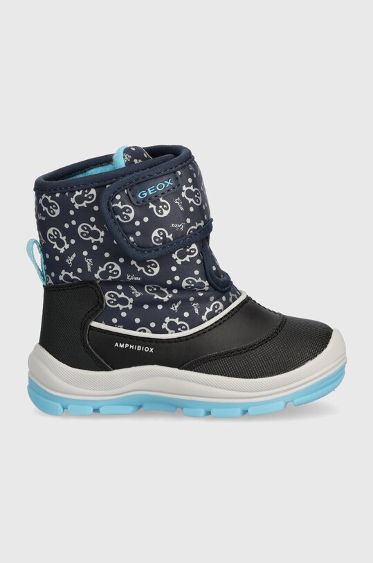 Geox cizme de iarna pentru copii B263WG 0BCMN B FLANFIL B ABX imitatie de piele bleumarin B263WG.0BCMN.20.23