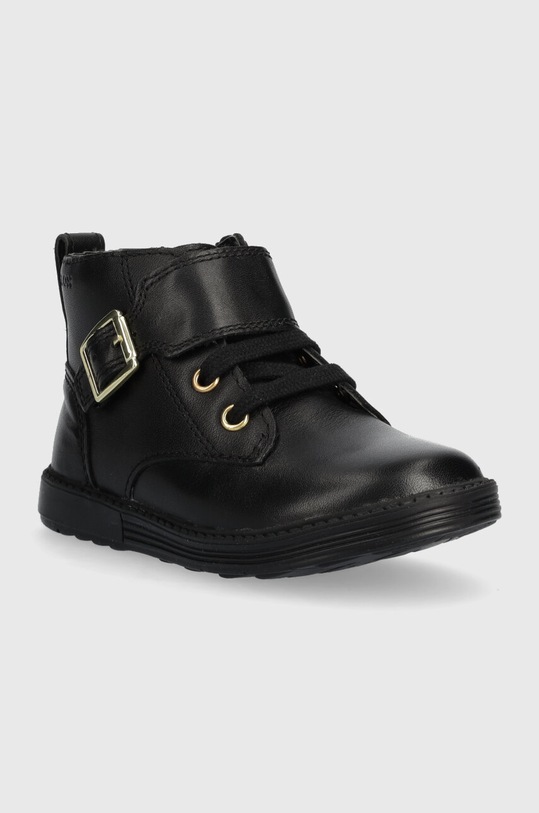 Detské kožené poltopánky Geox B362FA.00085.24.27 čierna AW23