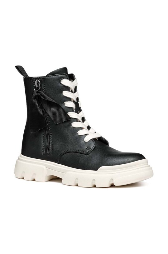 Dětské workery Geox imitace kůže černá J36HVG.000BC.36.39