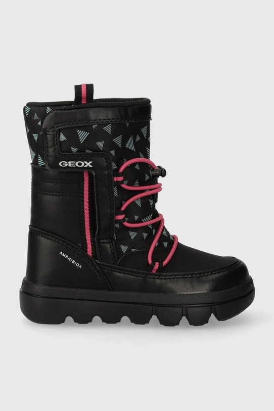 Geox cizme de iarna copii J36HWC 0BCMN J WILLABOOM B A usor izolat negru J36HWC.0BCMN.24.27