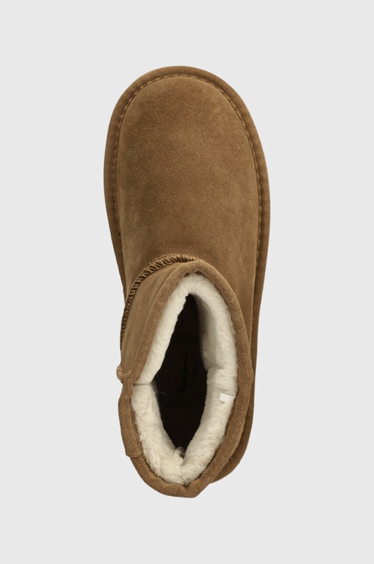 Dječje cipele za snijeg od brušene kože Pepe Jeans smeđa PGS50191