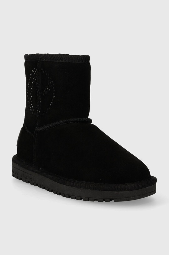 Pepe Jeans cizme de zapada din piele intoarsa PGS50191 negru AW23