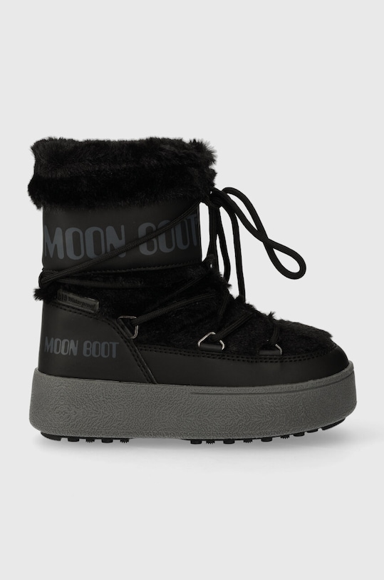 Moon Boot śniegowce dziecięce 34300900 MB JTRACK FAUX FUR WP imitacja skóry licowej czarny 34300900
