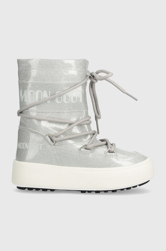 Detské snehule Moon Boot 34301000 MB JTRACK TUBE GLITTER jemné zateplenie strieborná 34301000