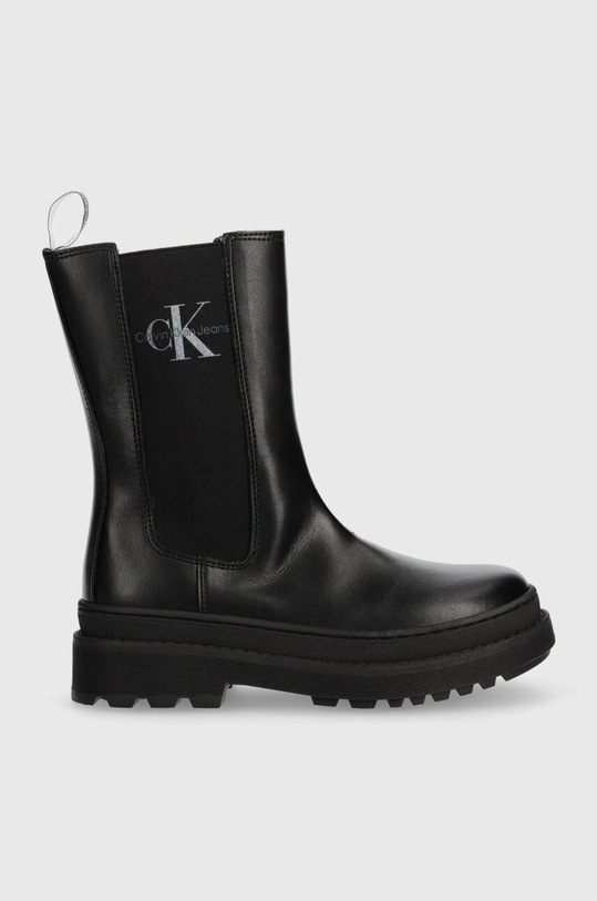 Calvin Klein Jeans gyerek chealsea csizma szintetikus bőr fekete V4A5.80707.28.34