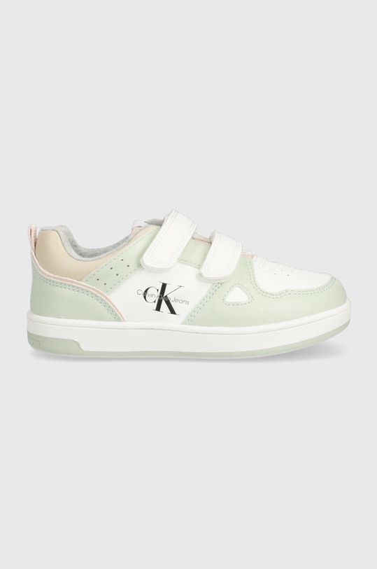 Calvin Klein Jeans sneakersy dziecięce imitacja skóry licowej zielony V1A9.80652.27.29