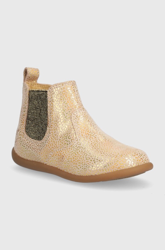 Pom D'api stivaletti chelsea in pelle scamosciata bambini P1ADEK0406.24.25 beige AW23